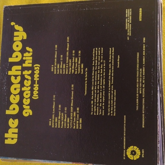 The Beach Boys' Greatest Hits Vinyl Record - Picture 2 of 3
